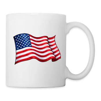 USA Flag Wave Motif - Mug - white - Right