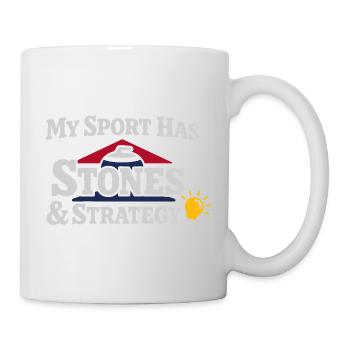 Curling Funny Sweep Hard Broom Cardio - Mug - white - Right