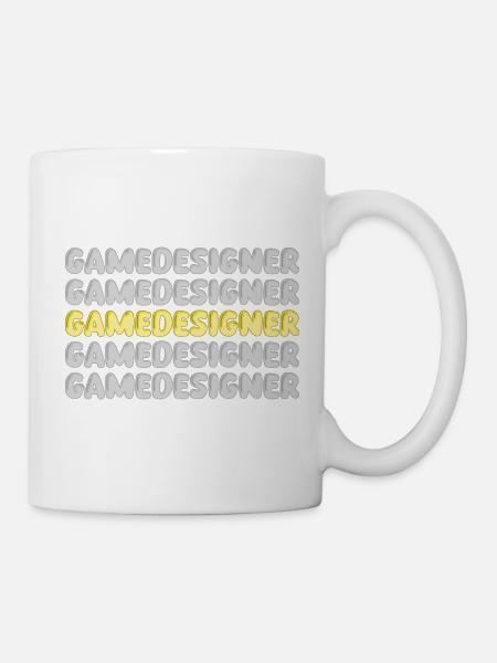 Arbeit Gamedesigner - Tasse - Weiß