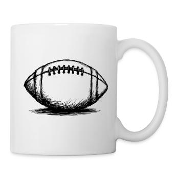 Vintage American Football Ball Sportsman - Mug - white - Right