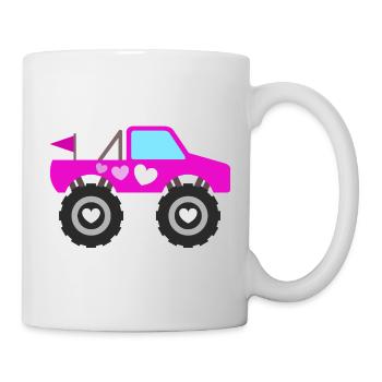 Pink Monster Truck - Mug - white - Right