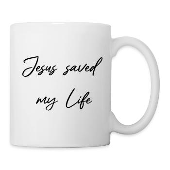 Jesus saved my Life - Saved by grace - Mug - white - Right