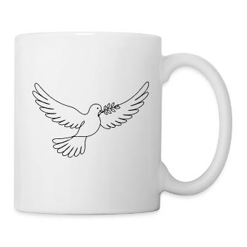 Paix de la colombe - Mug blanc - blanc - Droite