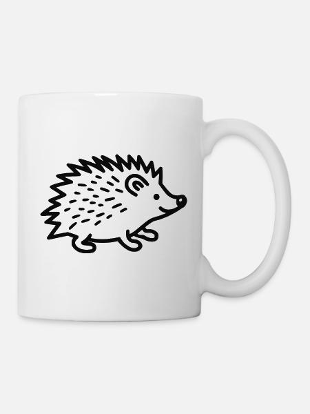 süßer Igel - Tasse - Weiß