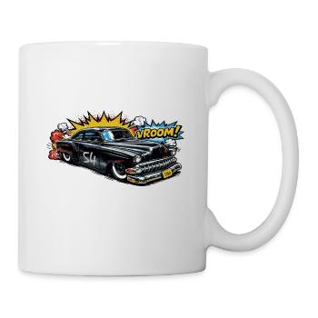 Chevy Bel Air 1954 - American Dream Hot Rod Comic - Mug blanc - blanc - Droite