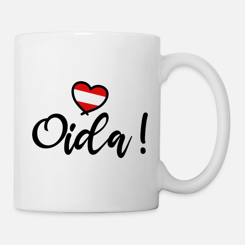 Oida ! Cœur d’Autriche J’adore le dialecte d’Autriche - Mug blanc - blanc