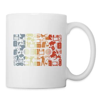 Music Cassette Silhouette - Mug - white - Right