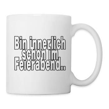 Intérieurement, déjà après le travail - Mug blanc - blanc - Droite