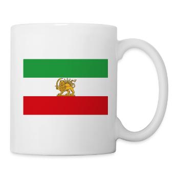 Löwen-und-Sonnen-Flagge des Iran Historisch - Tasse - Weiß - Rechts