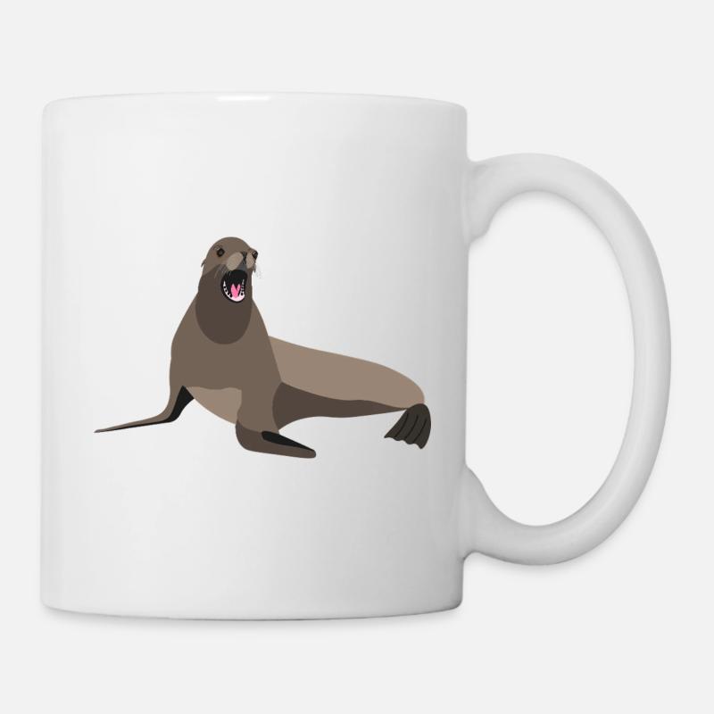 Sea Lion Print - Mug - white