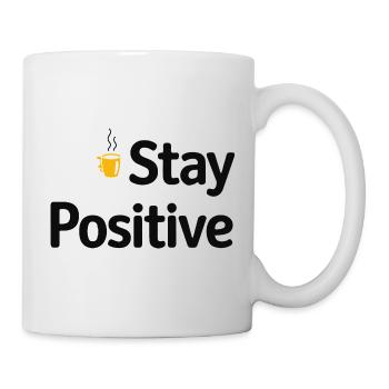 Stay Positive Kaffeetasse - Tasse - Weiß - Rechts