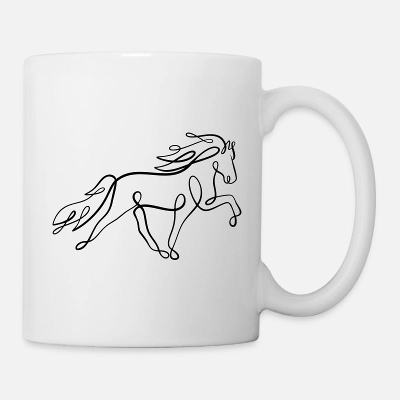 Une phrase islandaise de cheval en tölt - Mug blanc - blanc