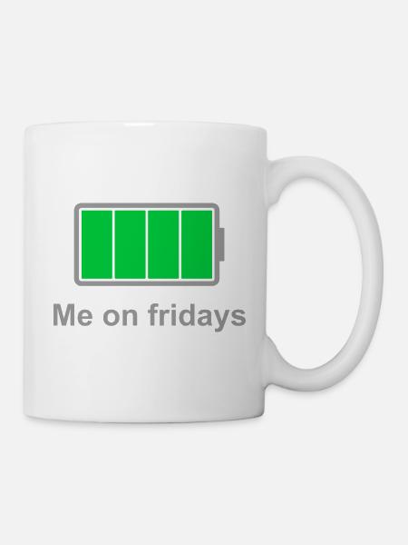 Full Battery Fridays - Tasse - Weiß