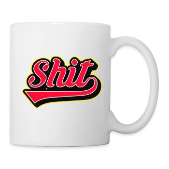 Logo du script de mot merdique - Mug blanc - blanc - Droite