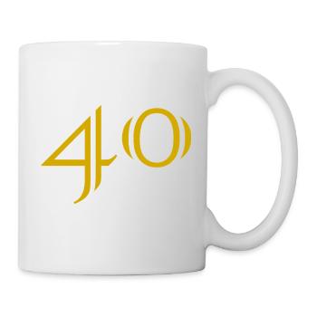 40. 40 ANS. 40e ANNIVERSAIRE. ANNIVERSAIRE 40 ANS. - Mug blanc - blanc - Droite