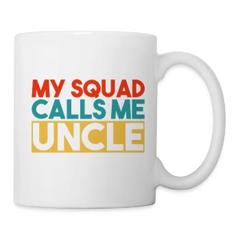 Mon escouade m’appelle Oncle Typographie rétro - Mug blanc - blanc - Droite