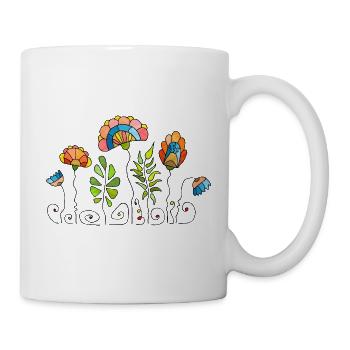 Blumen - Tasse - Weiß - Rechts