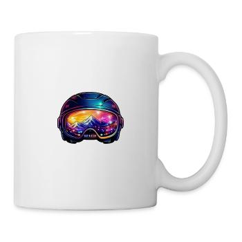 Colored helmet - Mug - white - Right