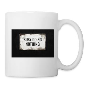 Occupé à ne rien faire – Conception industrielle de fautes de frappe - Mug blanc - blanc - Droite