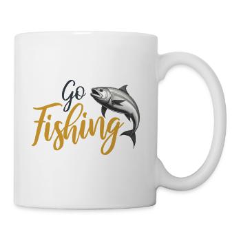 Aller pêcher | Chemise de pêcheur - Mug blanc - blanc - Droite