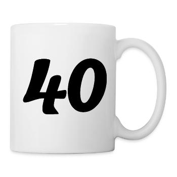 40. 40 YEARS. 40th ANNIVERSARY. 40 YEARS ANNIVERSARY. - Mug - white - Right