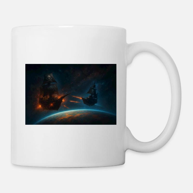 Cosmic Privateers in Space Duel - Mug - white