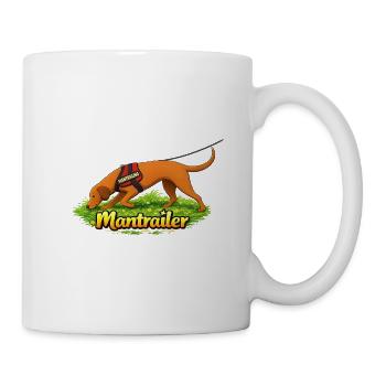 Chien renifleur de remorque Principal Piste - Mug blanc - blanc - Droite