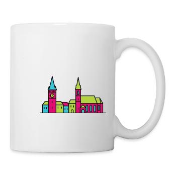 Wels City Skyline Lederer Tower Modern Line Art - Mug - white - Right