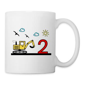 Excavatrice - Mug blanc - blanc - Droite