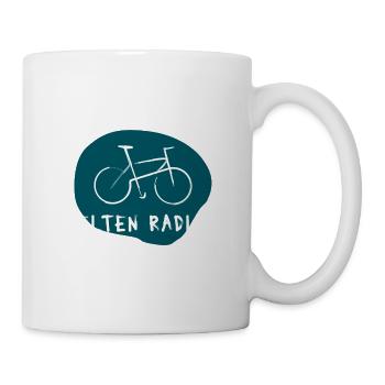 Rarement sans roues – Drôle de jeu de mots sur le vélo de route - Mug blanc - blanc - Droite