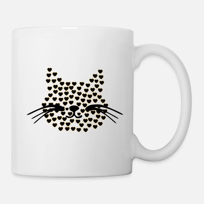 Cœurs de Chats la Saint-Valentin - Mug blanc - blanc