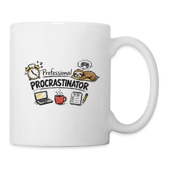 Professional Procrastinator – Sloth Office Humor - Mug - white - Right