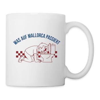 What happens in Mallorca puke party - Mug - white - Right
