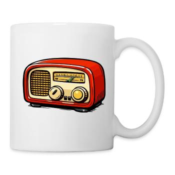 Red retro radio illustration - Mug - white - Right