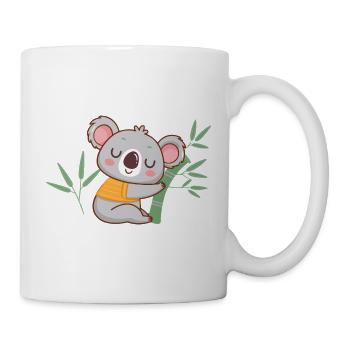 Koala zen sur bambou - Mug blanc - blanc - Droite