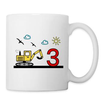 Excavatrice - Mug blanc - blanc - Droite