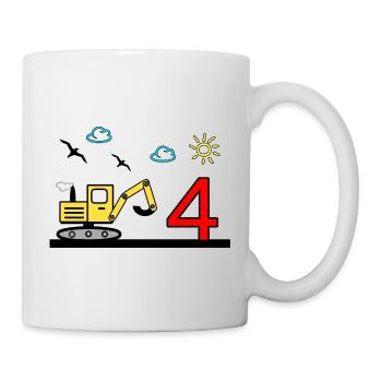 Excavatrice - Mug blanc - blanc - Droite