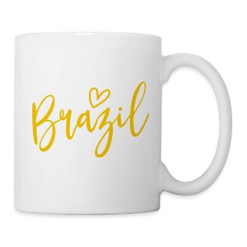 Les femmes du cœur du Brésil aiment le Brésil - Mug blanc - blanc - Droite