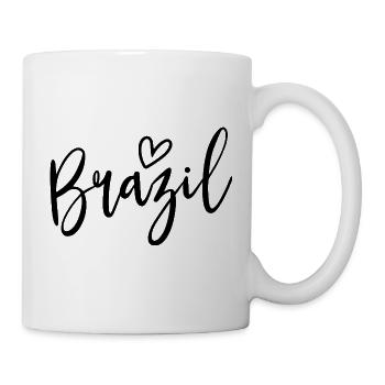 Les femmes du cœur du Brésil aiment le Brésil - Mug blanc - blanc - Droite