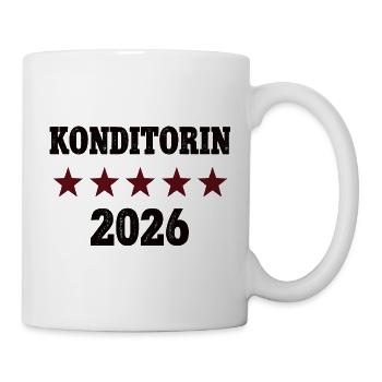 Profession de confiseur Diplôme de l’apprentissage de boulanger réussi - Mug blanc - blanc - Droite
