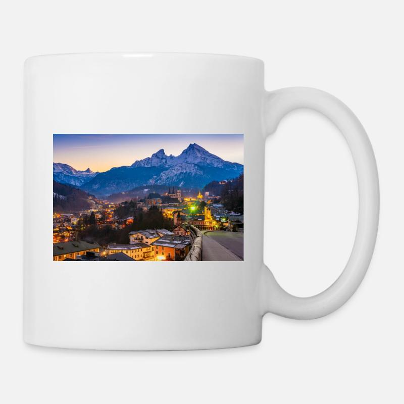 Berchtesgaden mit Watzmann - Tasse - Weiß