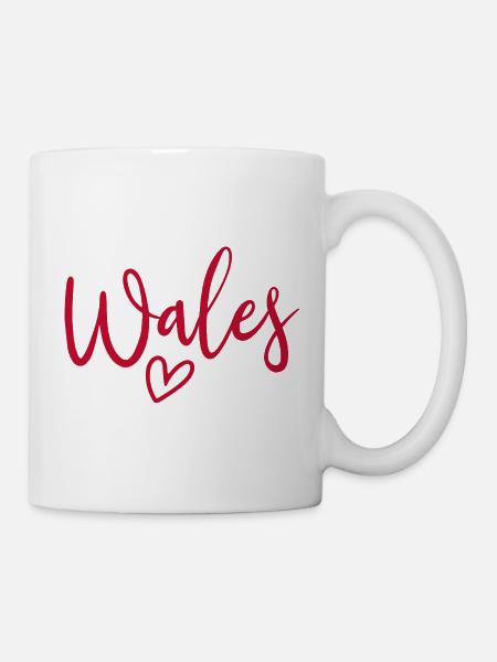 Wales Heart Women's Love Wales - Tasse - Weiß