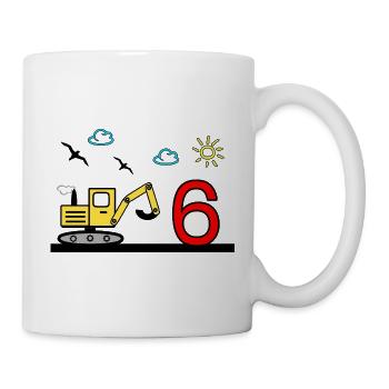 Excavatrice - Mug blanc - blanc - Droite