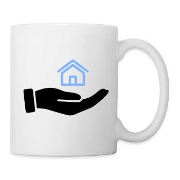 Propriété de la maison tenue en main - Mug blanc - blanc - Droite
