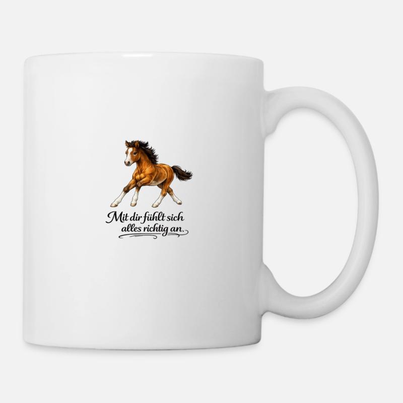 Cheval - Tout semble juste avec toi - Mug blanc - blanc