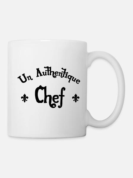 Authentischer Koch - Tasse - Weiß