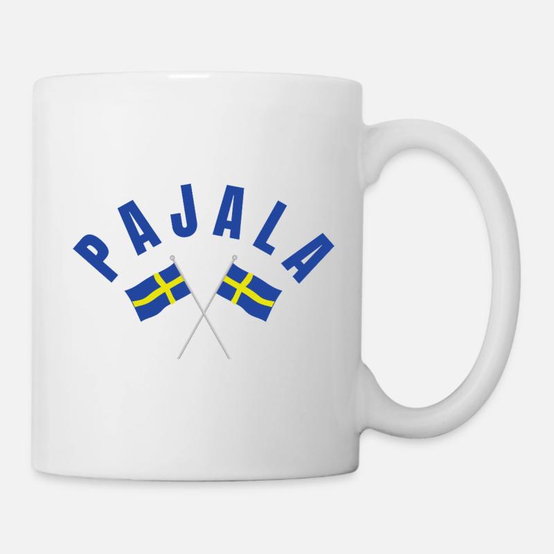 Pajala Swedish Flags - Mug - white