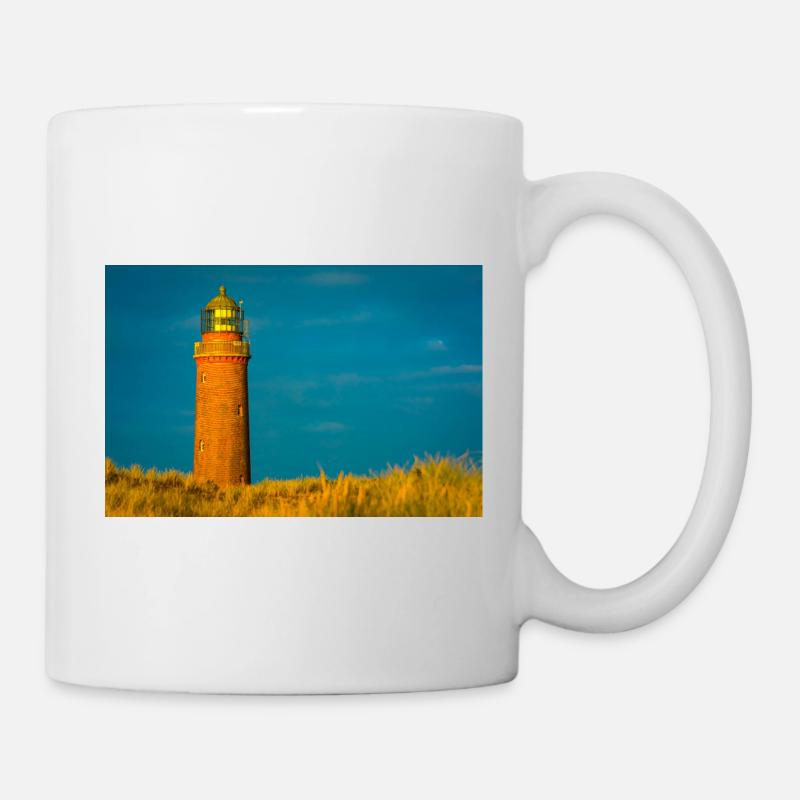 Phare au coucher du soleil - Mug blanc - blanc