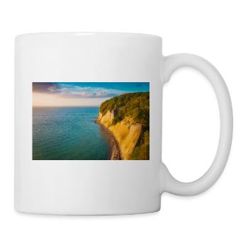 Kreideküste im Goldenen Licht - Tasse - Weiß - Rechts
