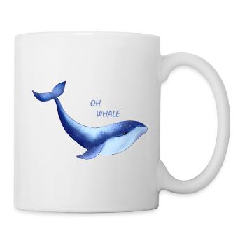 jolie baleine - Mug blanc - blanc - Droite